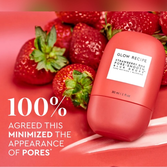 NEW Glow Recipe Strawberry BHA Pore-Smooth Blur Drops - Picture 2 of 6